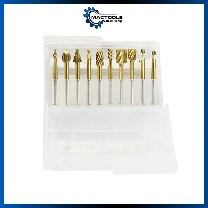 Bộ 10 mũi phay gỗ mạ titan tốc độ cao