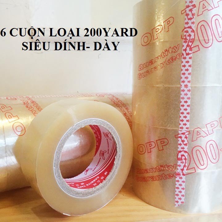 Băng keo, băng dính trong /đục 200yard ( 2kg/cây 6 cuộn)