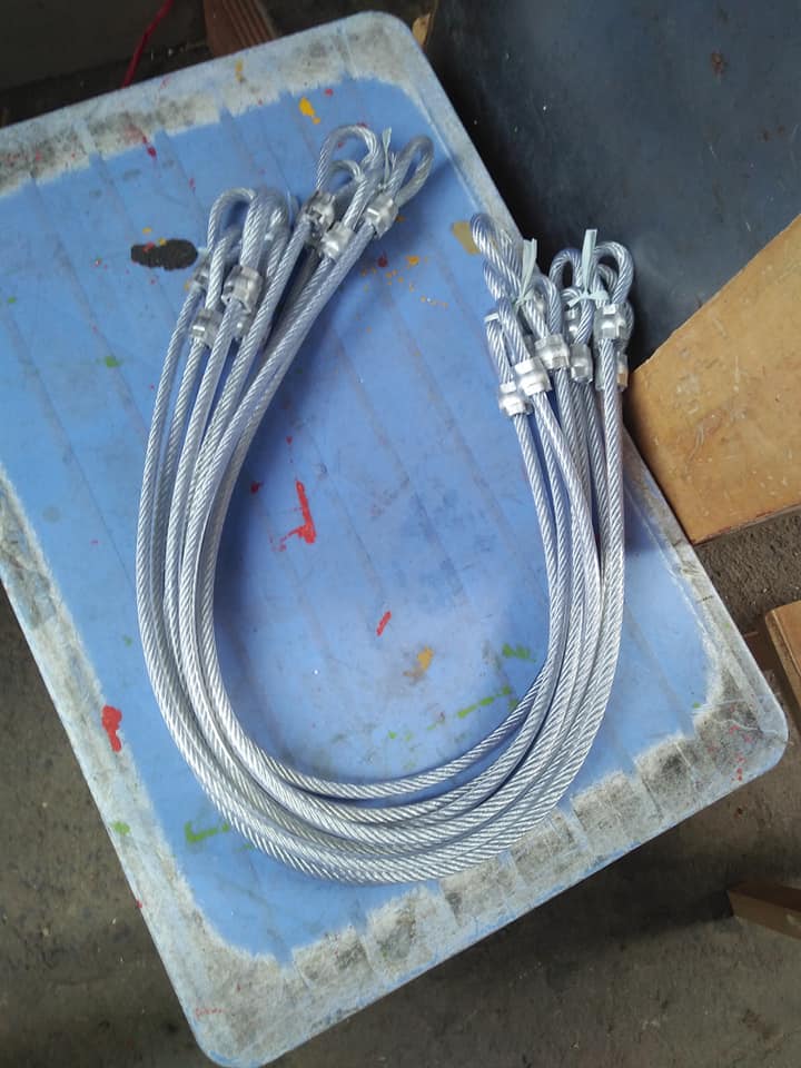 Dây cáp khóa xe máy, cáp bọc nhựa phi 10 x 1m