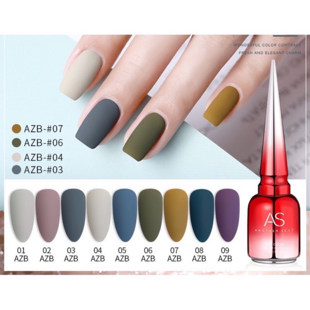 [HCM]Sơn gel AS bền màu cực kì mướt 15ML (dành cho tiệm nail chuyên nghiệp) - AZB