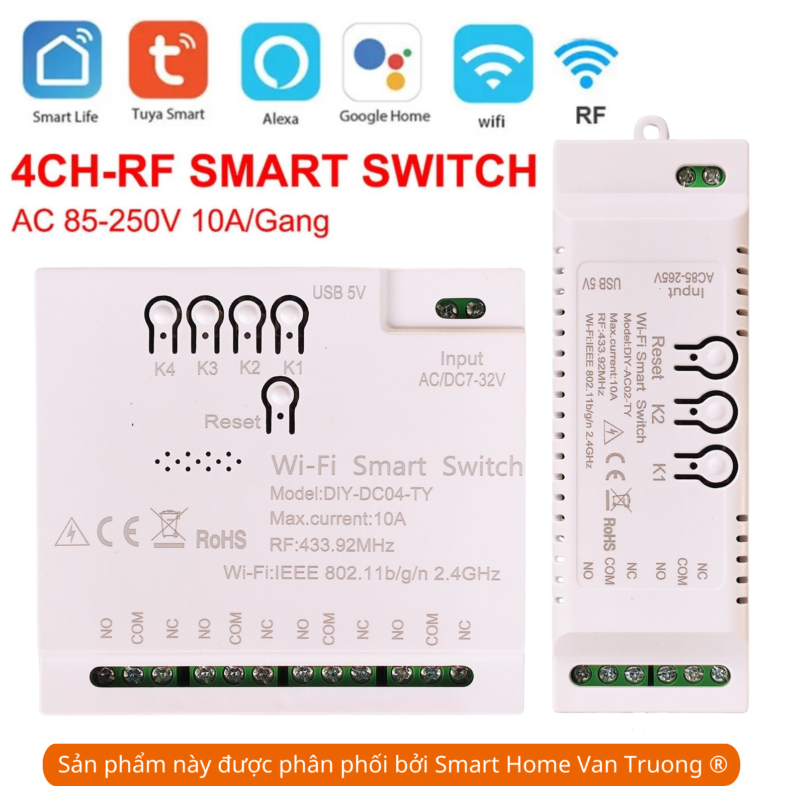 Công tắc cổng tự động wifi Smartlife Tuya điều khiển đóng mở bằng