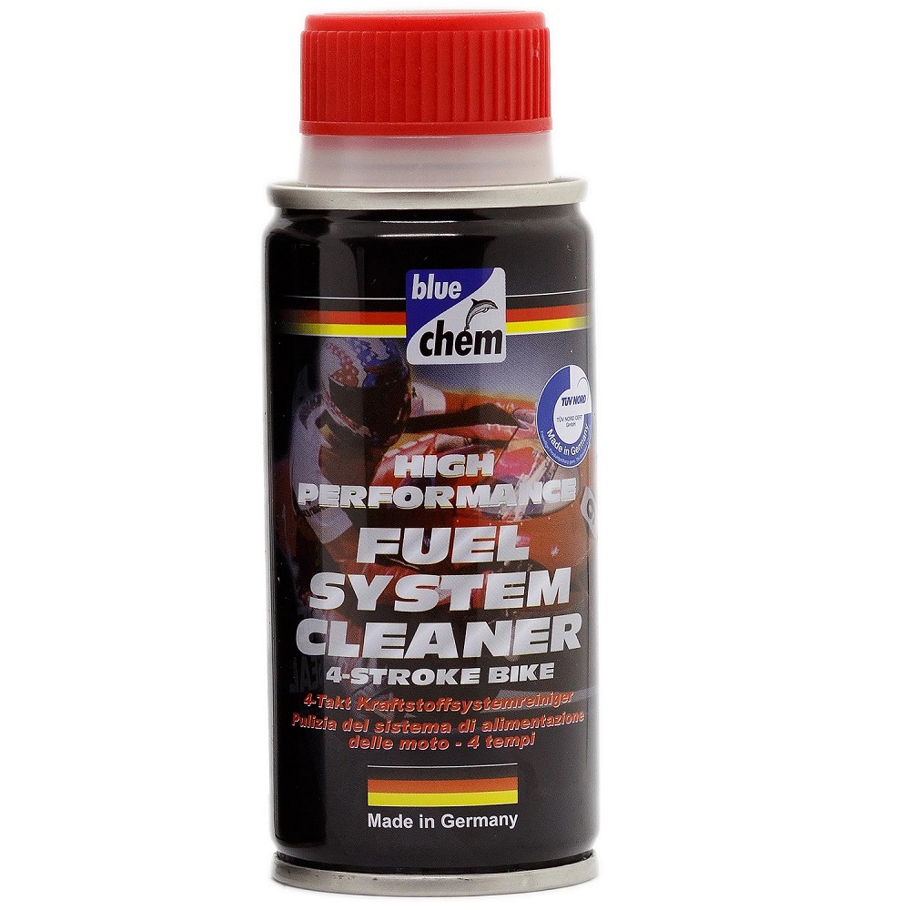 Phụ gia vệ sinh buồng đốt xe máy Bluechem Fuel System Cleaner Bluechem 33027E 50ml – Phù hợp cho xe dùng xăng E10, Vệ sinh hệ thống xăng, làm sạch kim phun, hỗ trợ tiết kiệm nhiên liệu