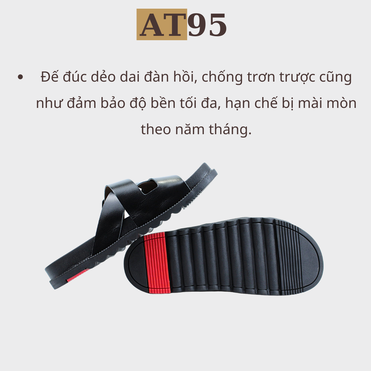 Dép đế đúc da bò thật hàng thủ công