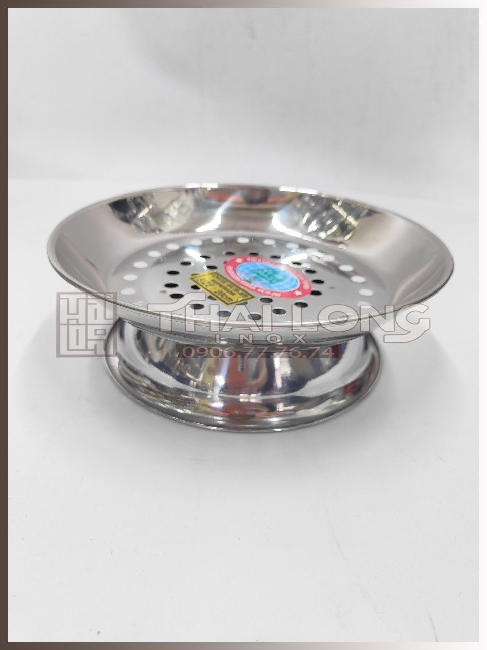 Dĩa Hấp / Xửng Hấp Inox Có Chân Cách Thủy TC [Có sẵn] [Ảnh thật]