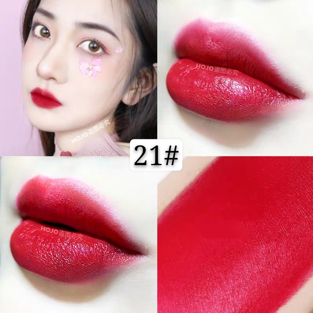 Son sáp HOJO No.8060 siêu lì son sáp nội địa son không chì son lì lâu trôi lên môi đều màu mịn đẹp