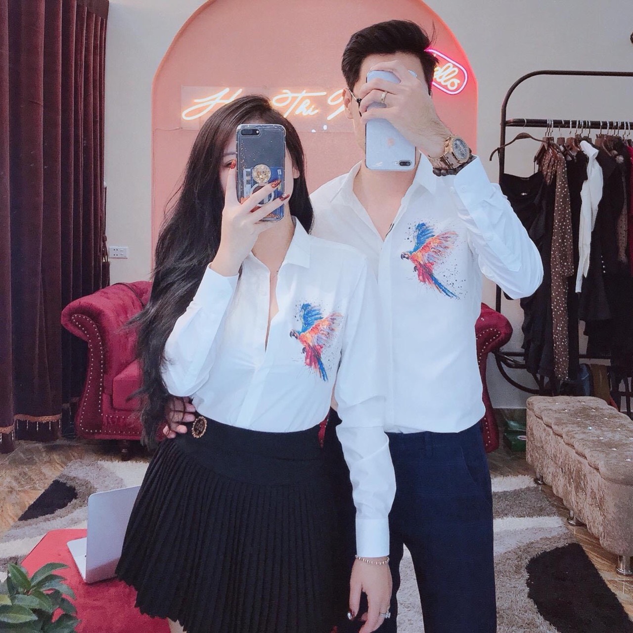 [HCM]Sơ mi nam nữ in 3D phom Hàn Quốc siêu đẹp