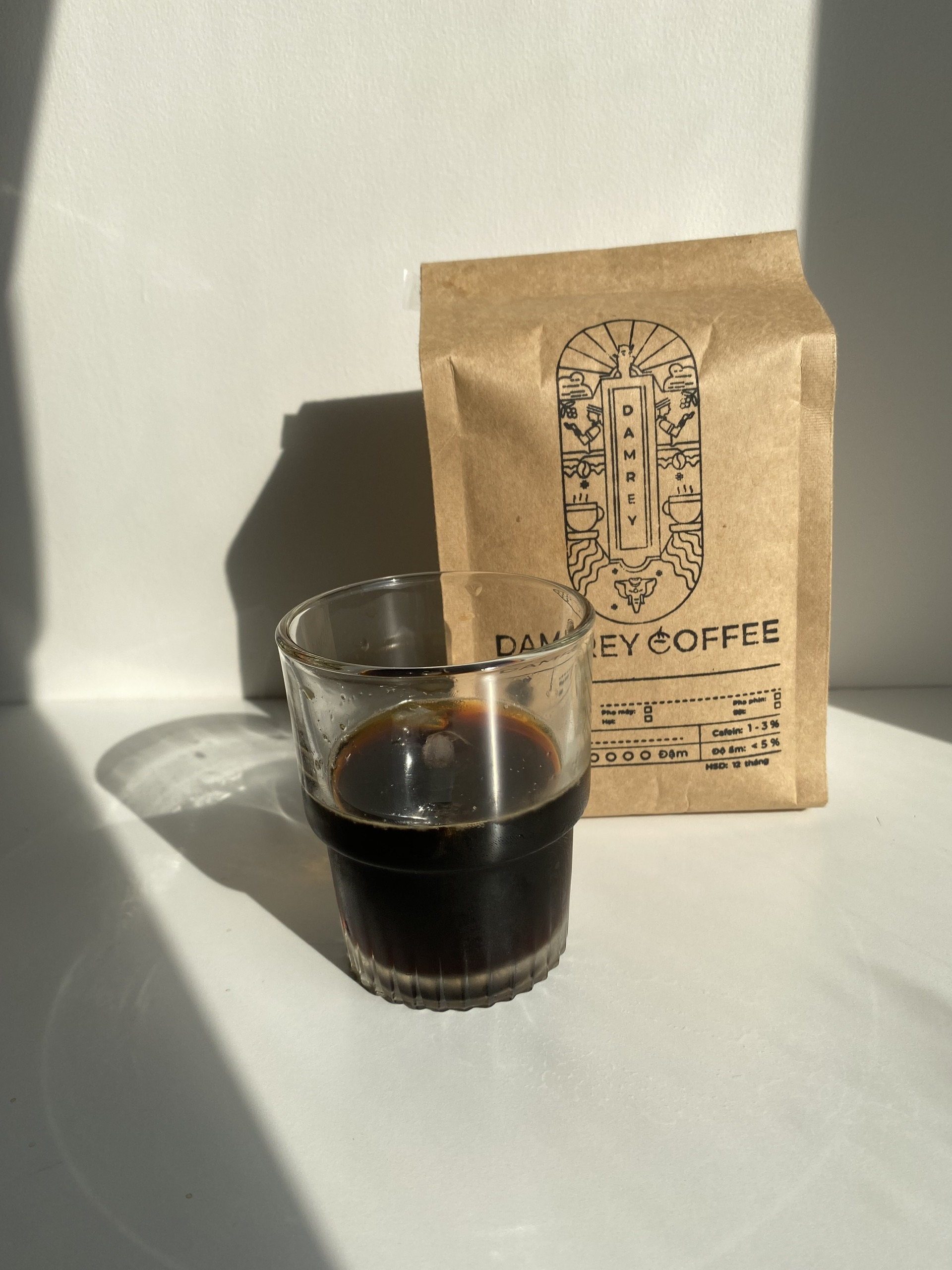 Cà phê Robusta rang mộc nguyên chất, đậm đà, chocolate, caramel - DAMREY COFFEE