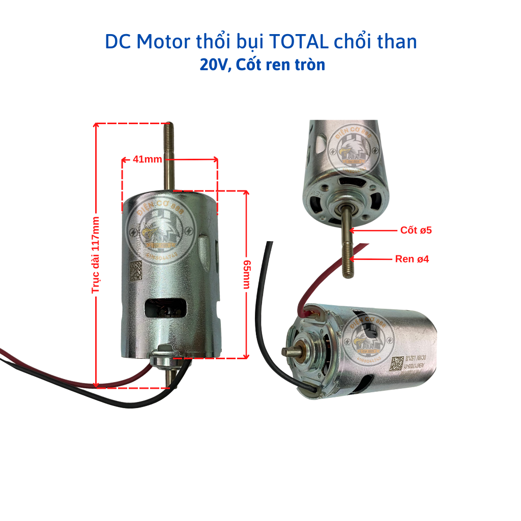 DC 20V Motor máy thổi bụi TOTAL TABLI2002  và INGCO CACLI2002