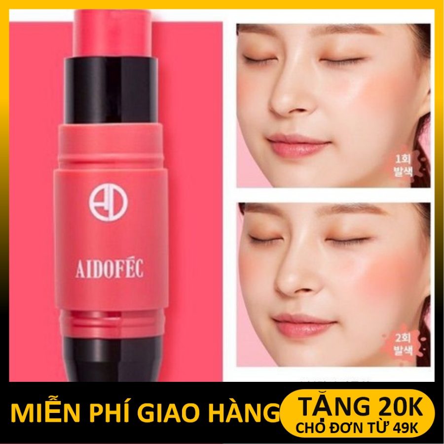 Má hồng dạng thỏi 3in1 kèm cọ