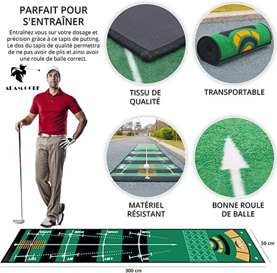 New 2022 - thảm tập putting golf wellputt 50 x 300 cm / green - hàng nhập khẩu loại 1