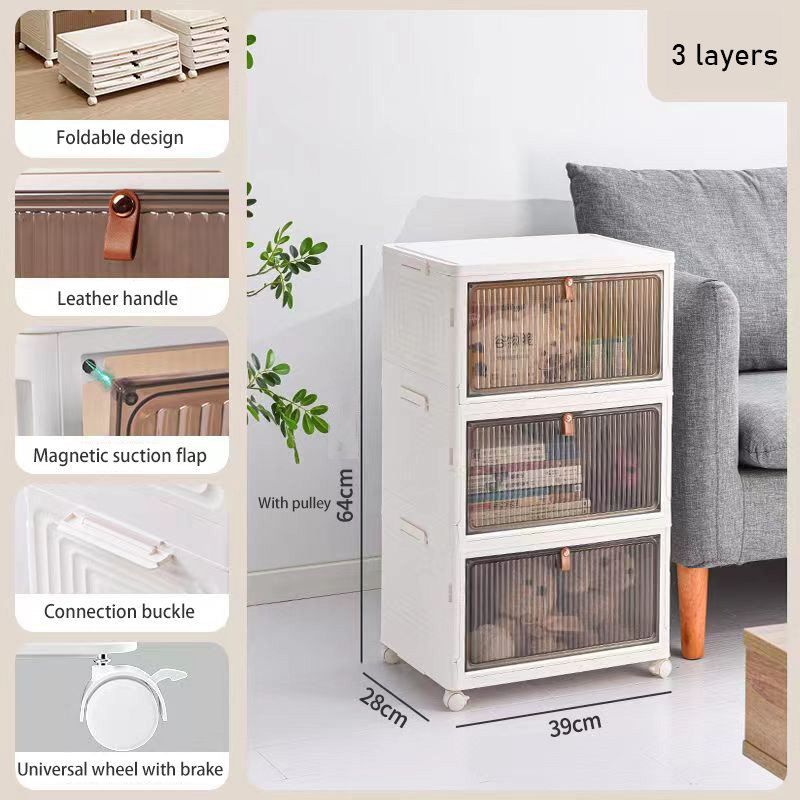 YONUO Simple household can be stacked storage cabinet, multi-layer thickened large-capacity storage, shoe box, transparent seal, dustproof organizing box