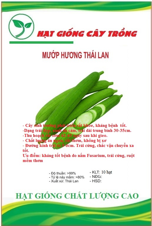 Hạt giống mướp hương thái lan f1 - gói 10 hạt