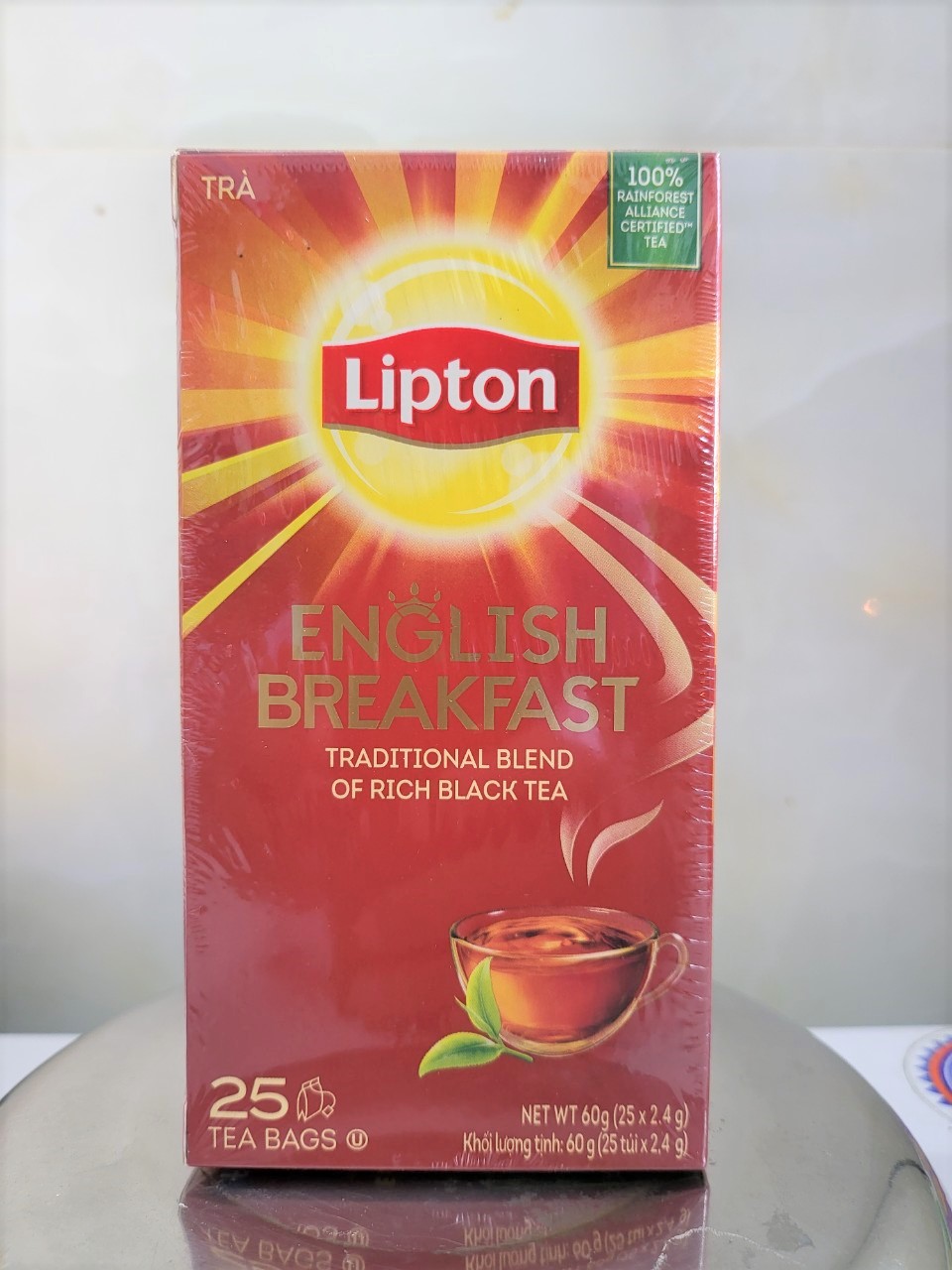[Hộp ĐỎ 60g – ENGLISH BREAKFAST] TRÀ ĐEN TÚI LỌC [Indonesia] LIPTON Rich Black Tea Bags (halal)