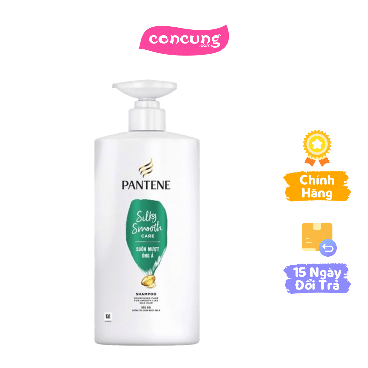 Dầu gội Pantene suôn mượt óng ả chai 650g