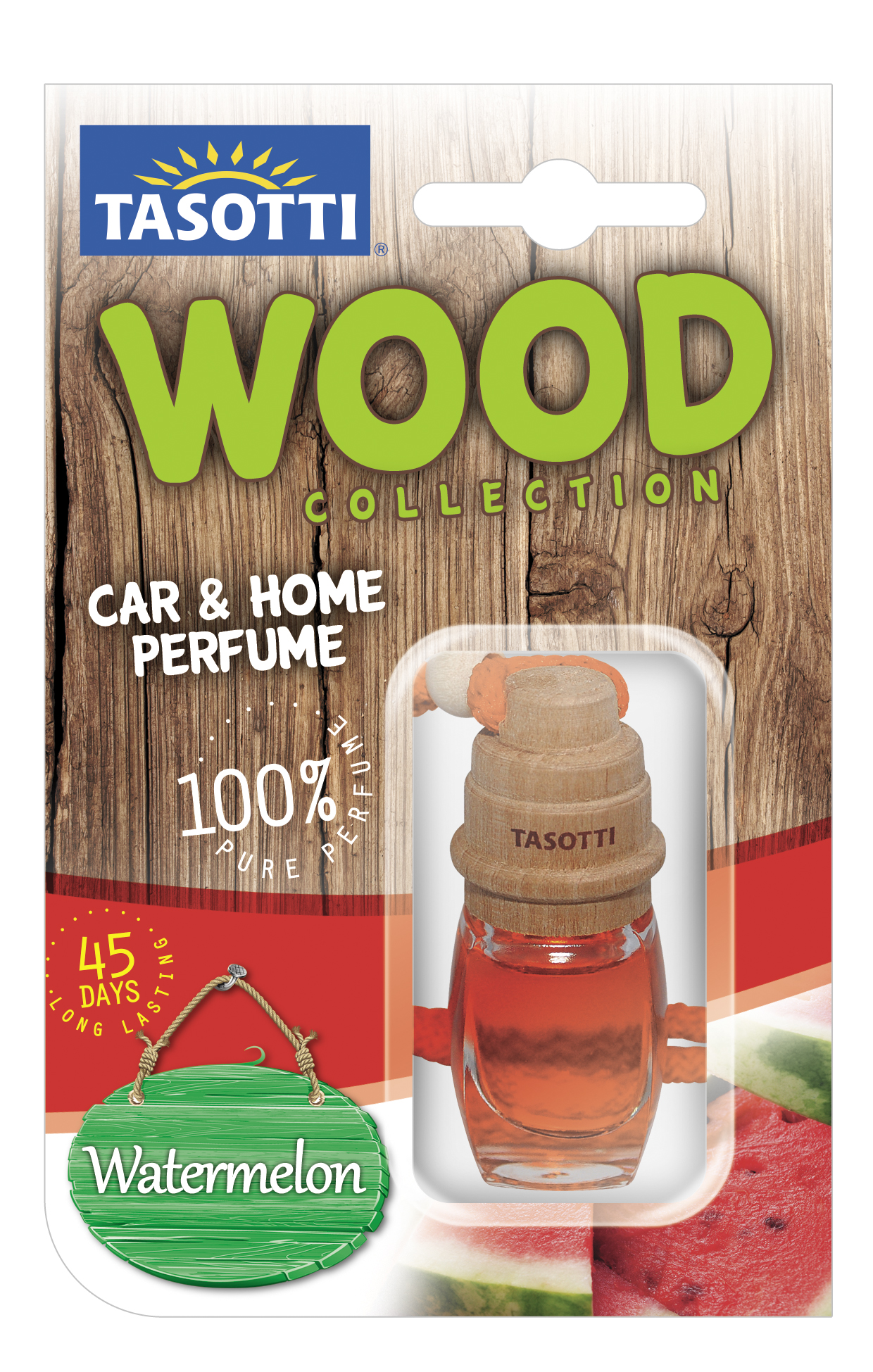 Tinh dầu treo xe ô tô tasotti wood, tinh dầu thơm ô tô tự nhiên- xuất xứ ba lan
