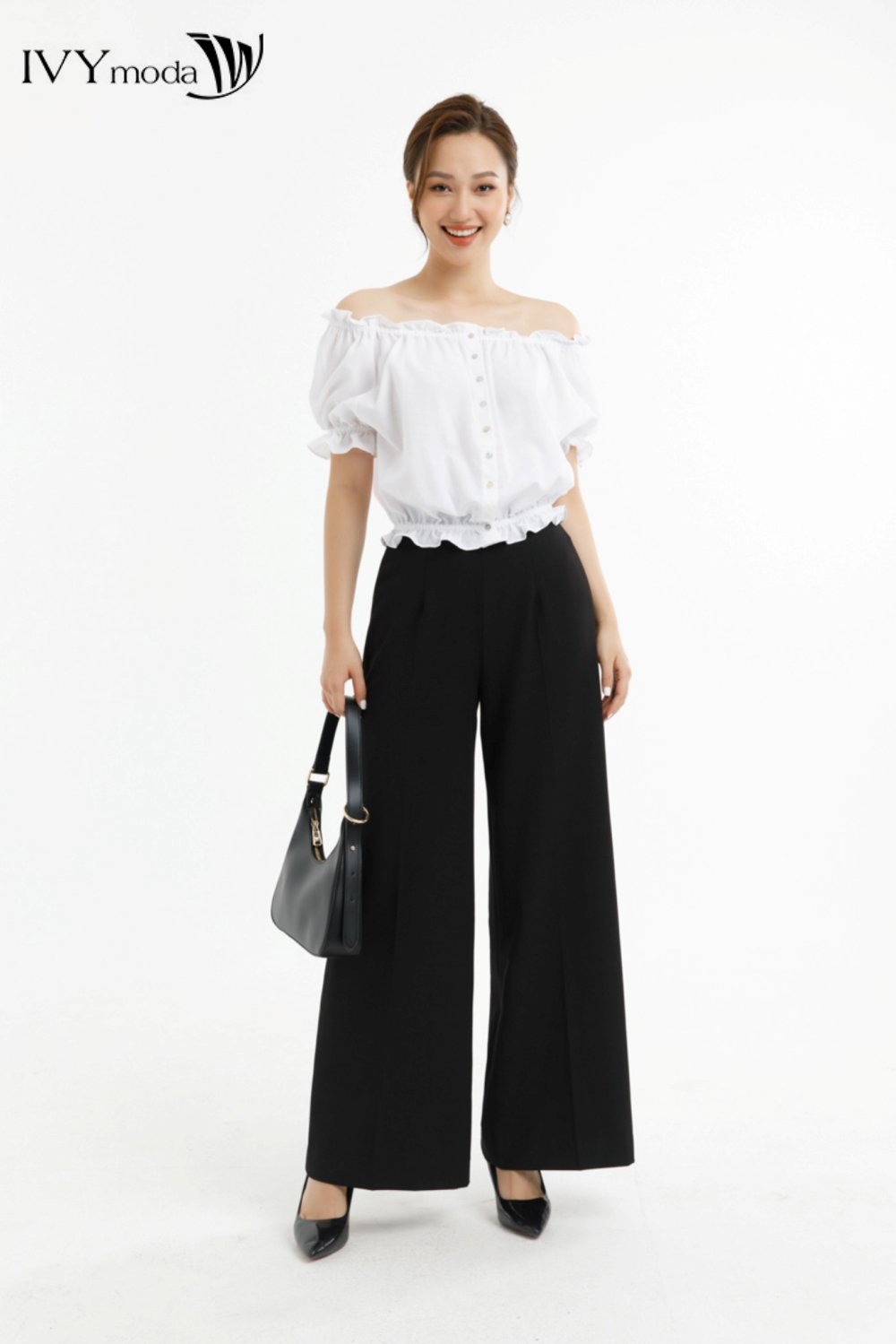 Quần dài ống rộng IVY moda MS 22M7617