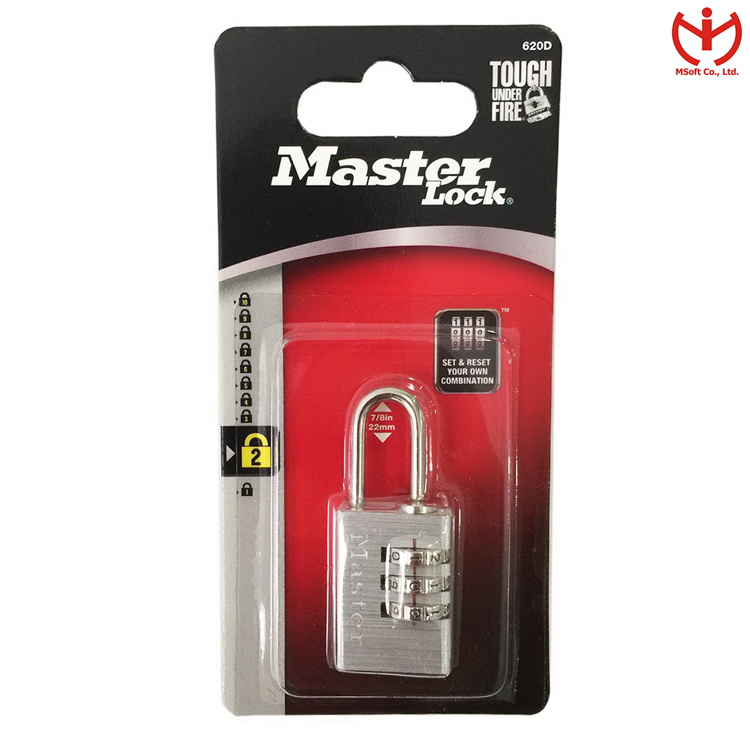 Ổ khóa số vali Master Lock 620 EURD rộng 20mm khóa hành lý - MSOFT