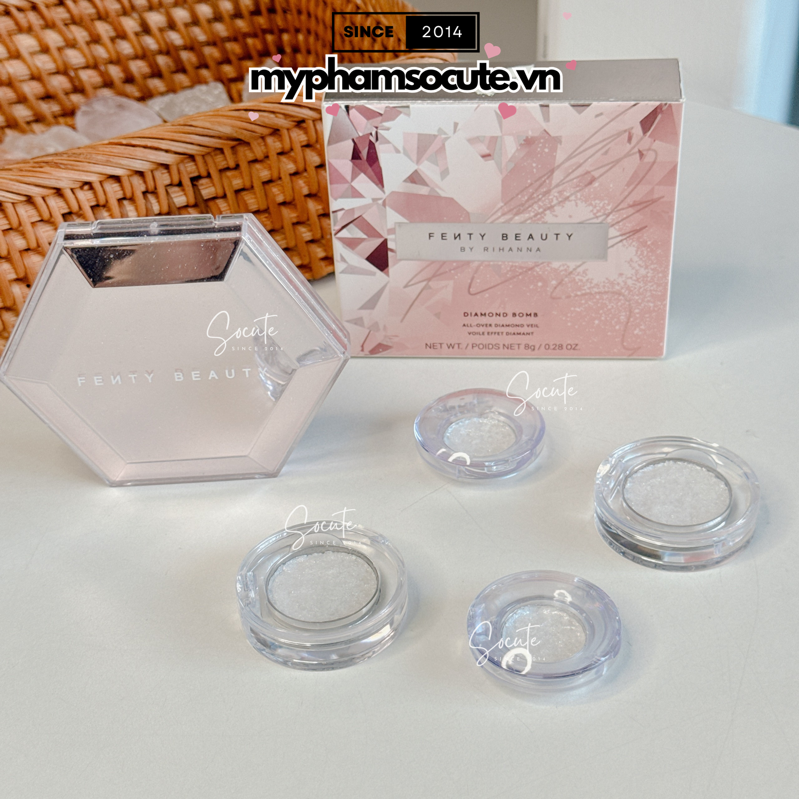 Phấn Nhũ Bắt Sáng Highlight Fenty Beauty Diamond Bomb All-Over Diamond Veil