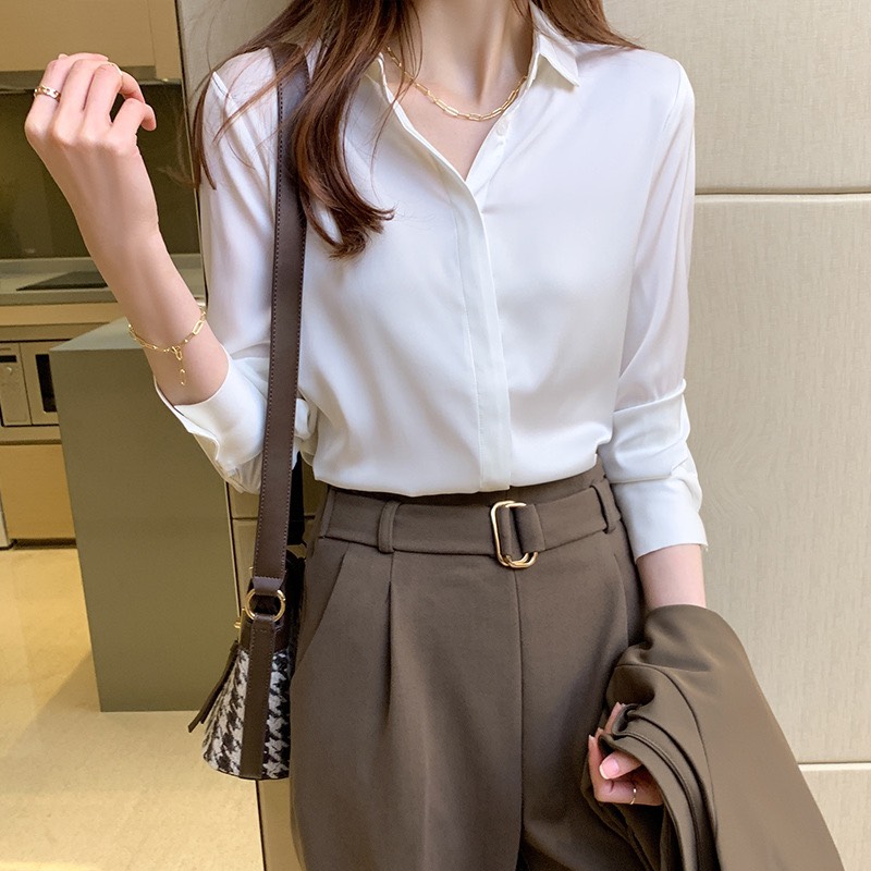 ÁO SƠ MI NỮ TRẮNG TRƠN CHO MỌI LỨA TUỔI PONIVA