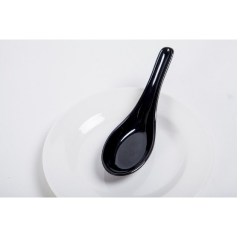Muỗng cơm súp,chè nhựa Melamine màu đen Size 14cm