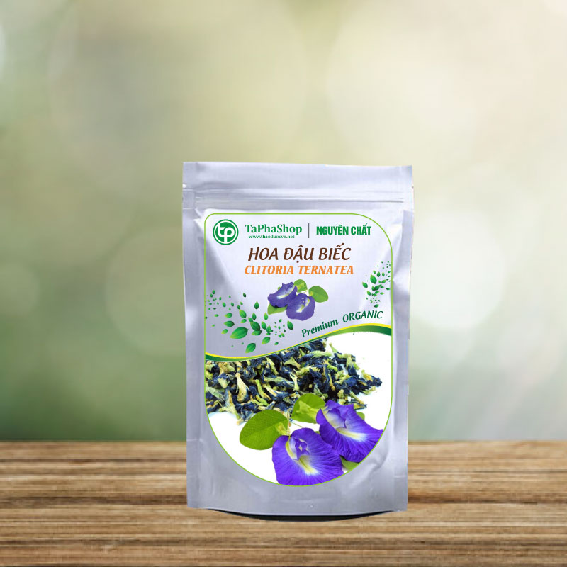 [HOT] Hoa đậu biếc khô 100g - Thảo Dược Tấn Phát - Chuyên dùng để sắc nước và pha trà