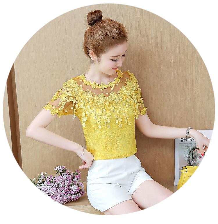 [Hàng nhập] Áo Kiểu Nữ 2019 Phối Ren Lưới Trẻ Trung Thanh Lịch 02