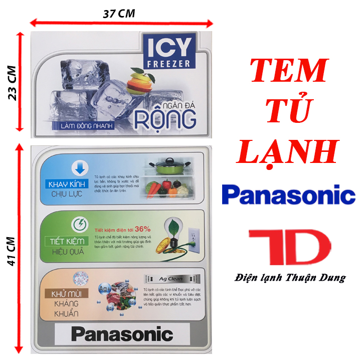 Tem dán tủ lạnh Panasonic, Tem tủ lạnh - Điện Lạnh Thuận Dung