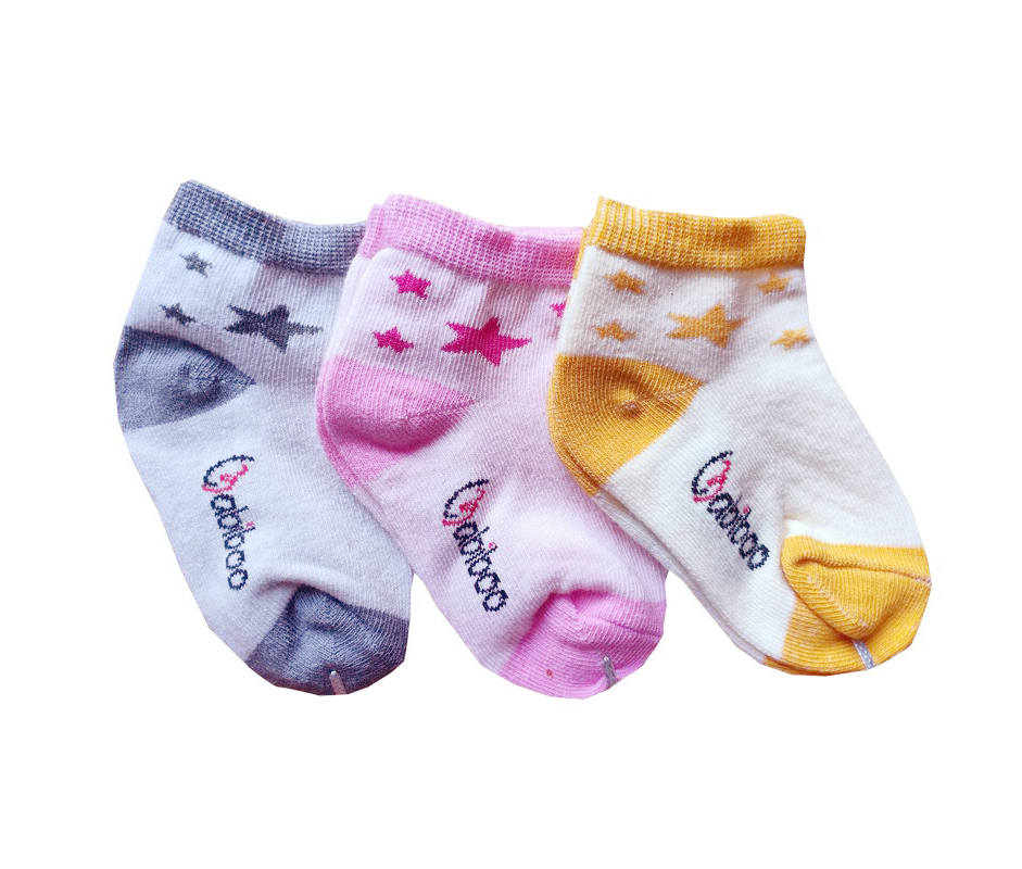 Vớ chân cho bé gái, bé trai BABIBOO tất sơ sinh cotton mềm mại dầy dặn BS02