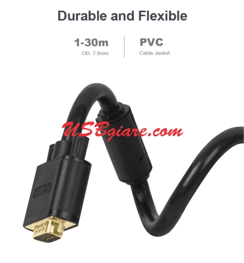 CÁP VGA 3M (3C+6) UNITEK Y-C504G