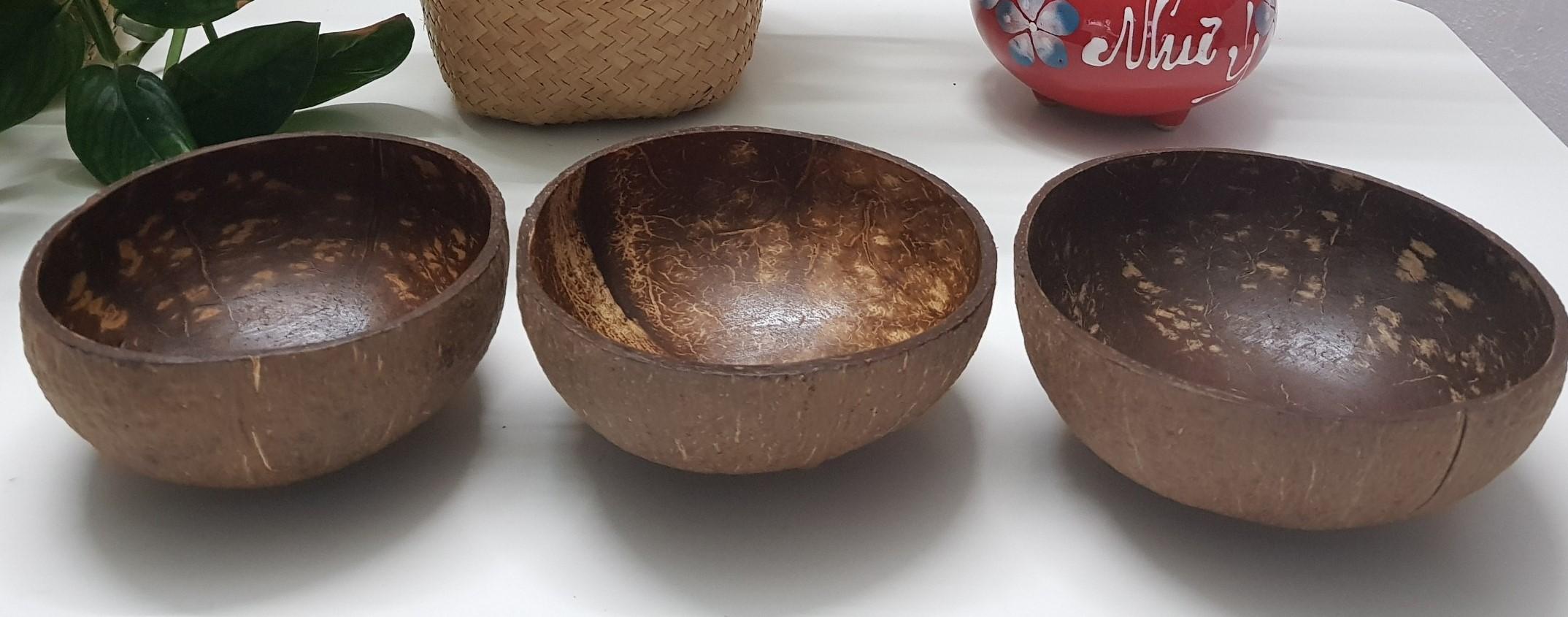 10 chén gáo dừa mài thô hoặc mài nhẵn