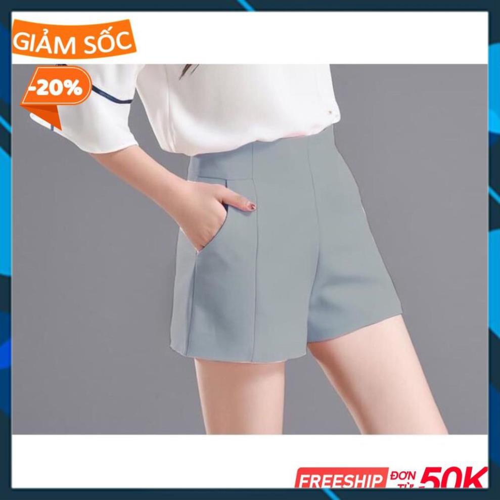 Quần short nữ cạp cao , Quần short thời trang nữ khóa kéo sau phong cách hàn quốc