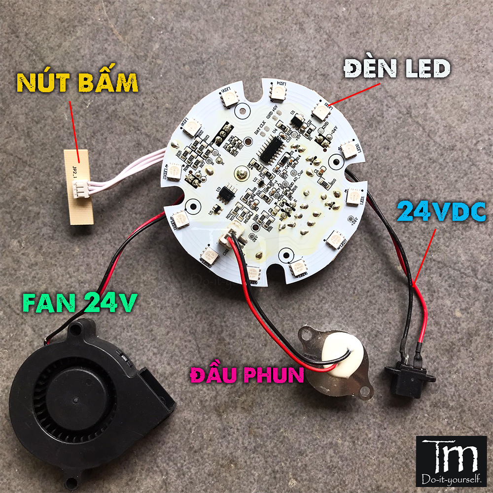 Combo Mạch Phun Sương 24V 10W