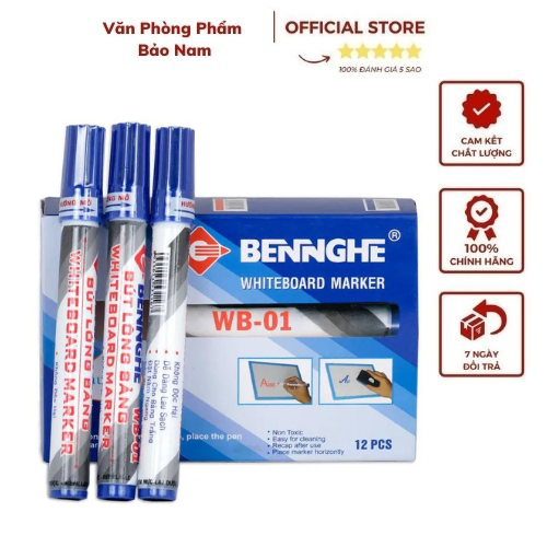 Bút dạ viết bảng bến nghé wb-01 mực xanh/đen/đỏ - 1 chiếc