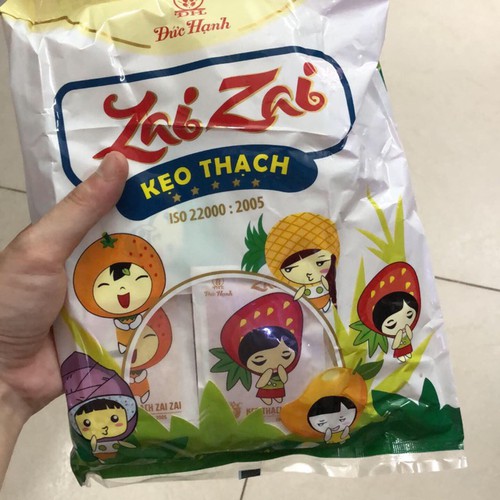 COMBO 4 GÓI THẠCH ZAI ZAI HIỆU ĐỨC HẠNH MIX ĐỦ 6 VỊ TRÁI CÂY
