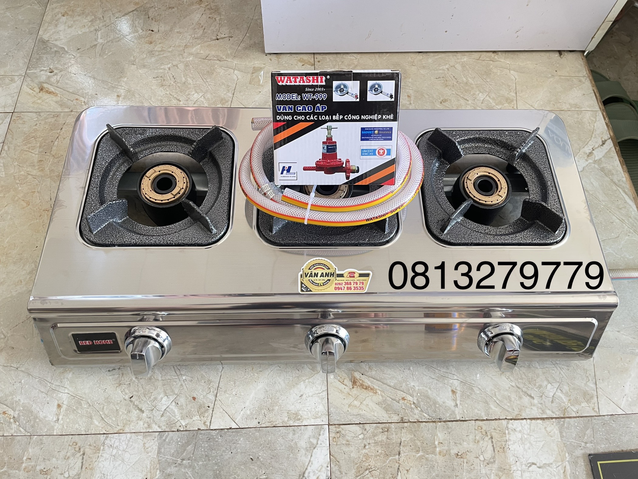 BẾP GAS 3 LÒ KHÈ CAO ÁP