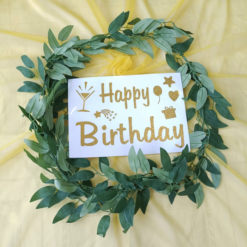 Decal dán chữ Happy Birthday trang trí bóng jumbo, bóng bobo dịp sinh nhật, thôi nôi…