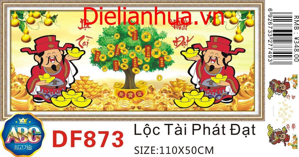 Tranh đính đá Lộc Tài Phát Đạt_DF873_110*50cm
