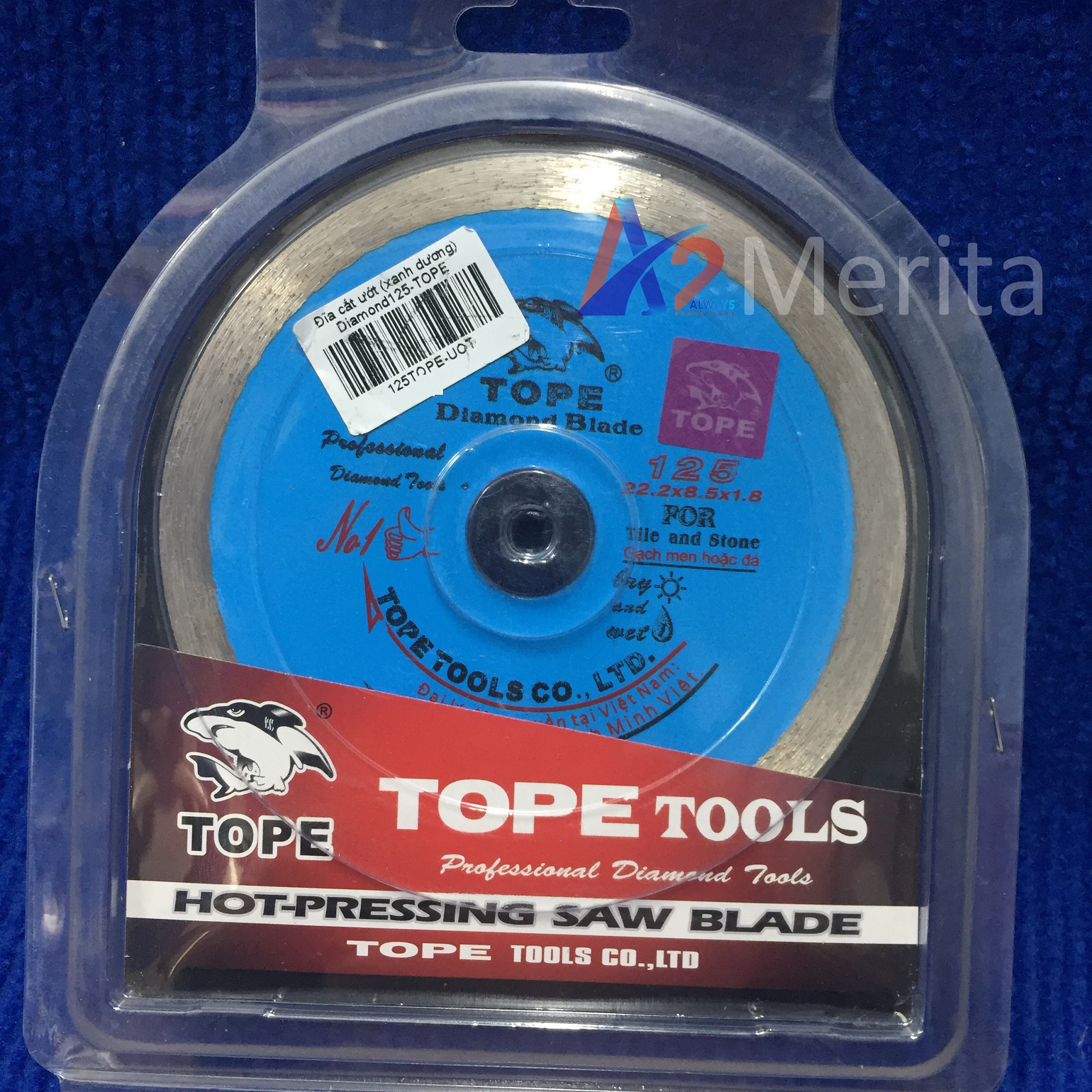 Đĩa Cắt Gạch Đá TOPE 125x22.2x8.5mm 1.8mm - Phụ Kiện Máy Cắt Đa Năng