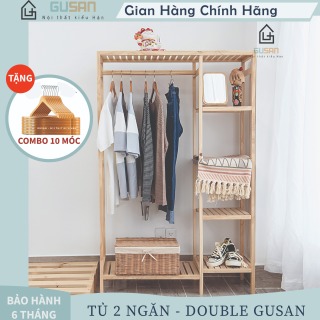 Kệ Treo Quần Ao Bằng Gỗ 2 Tầng Thong Minh 2 Ngăn Gusan Khong Gắn Tường Tủ Treo đồ Dung Cho Shop Thời Trang Phụ Kiện Giặt ủi Sosanhgiaz Com