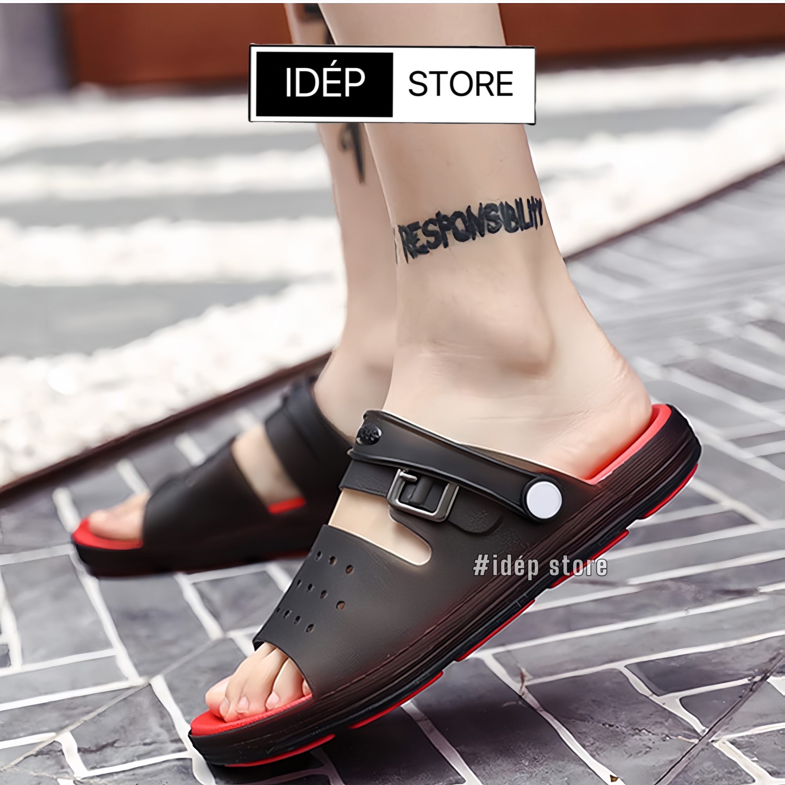 Dép Sục Cross - Giày Sanndal Bít Mũi Nam Nhựa Dẻo Siêu Nhẹ Chống Thấm Nước Thoáng Khí Đi Mưa Đi Biển SL009