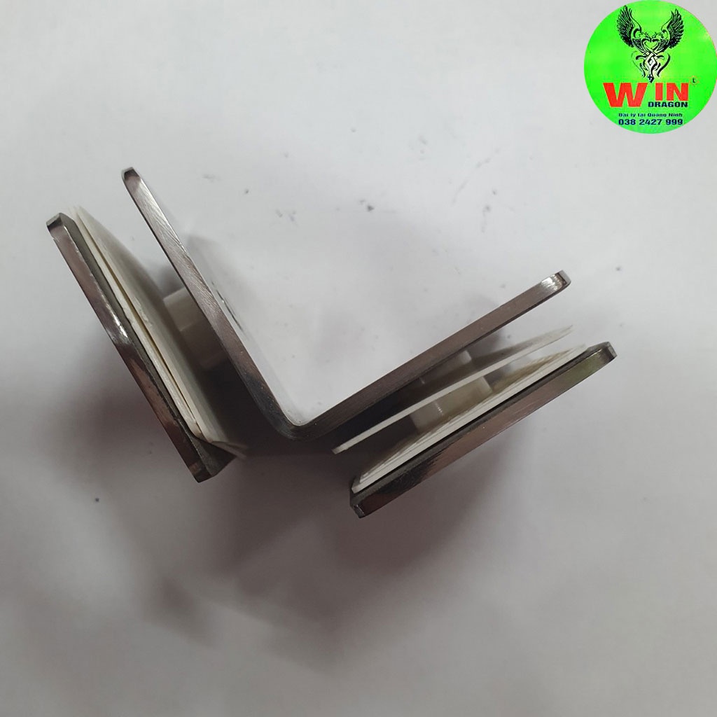 Kẹp định vị kính 90 độ tường kính,Kẹp kính inox sus 304