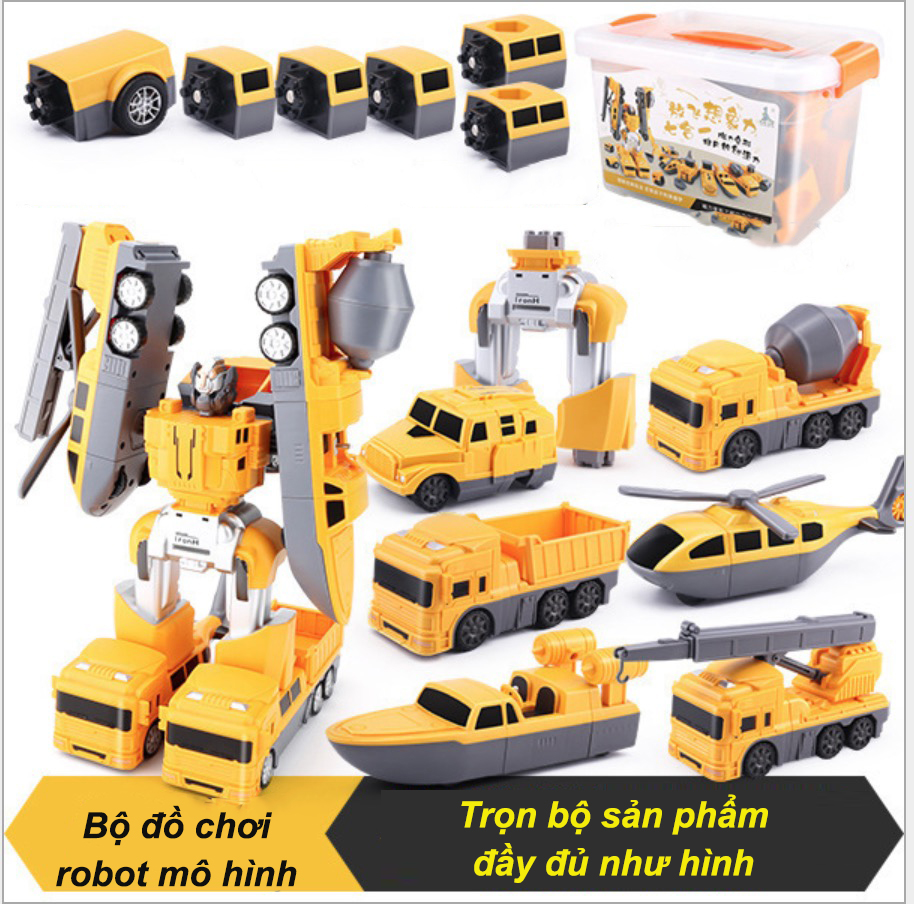 Bestmart - bộ robot mô hình magnetic city engineering 21pcs