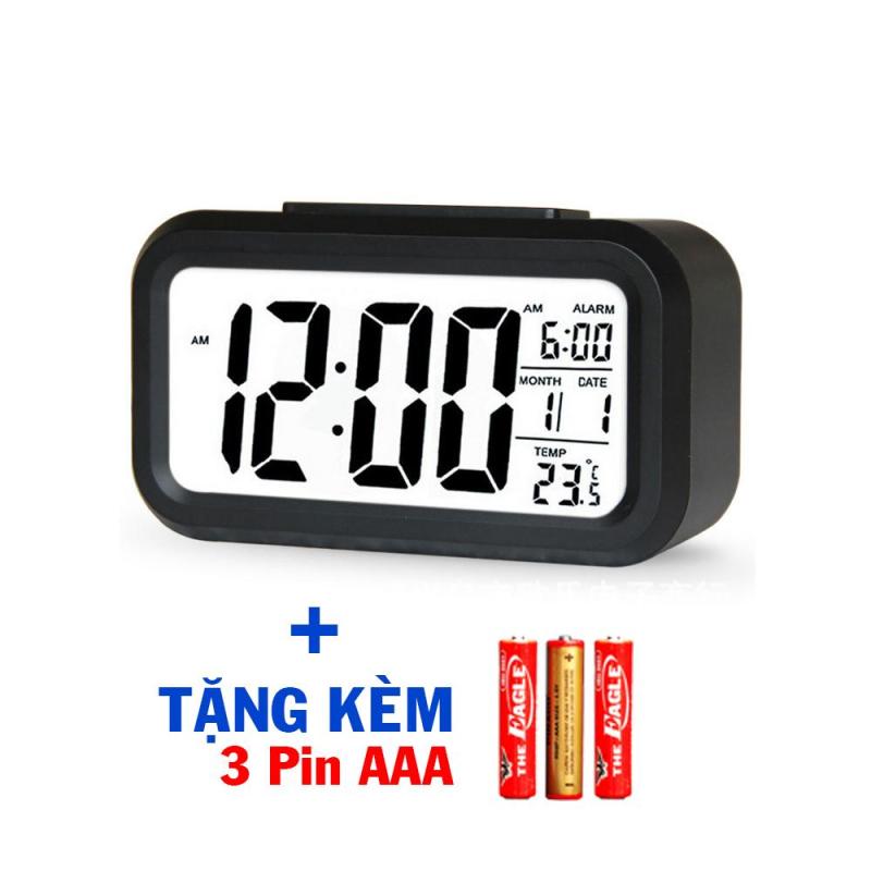 Đồng Hồ Điện Tử Để Bàn Với Đèn LED Đa Chức Năng: Thời Gian, Lịch, Báo Thức, Nhiệt Độ, Tự Phát sáng Trong Đêm + Tặng kèm 3 pin Maxell bán chạy