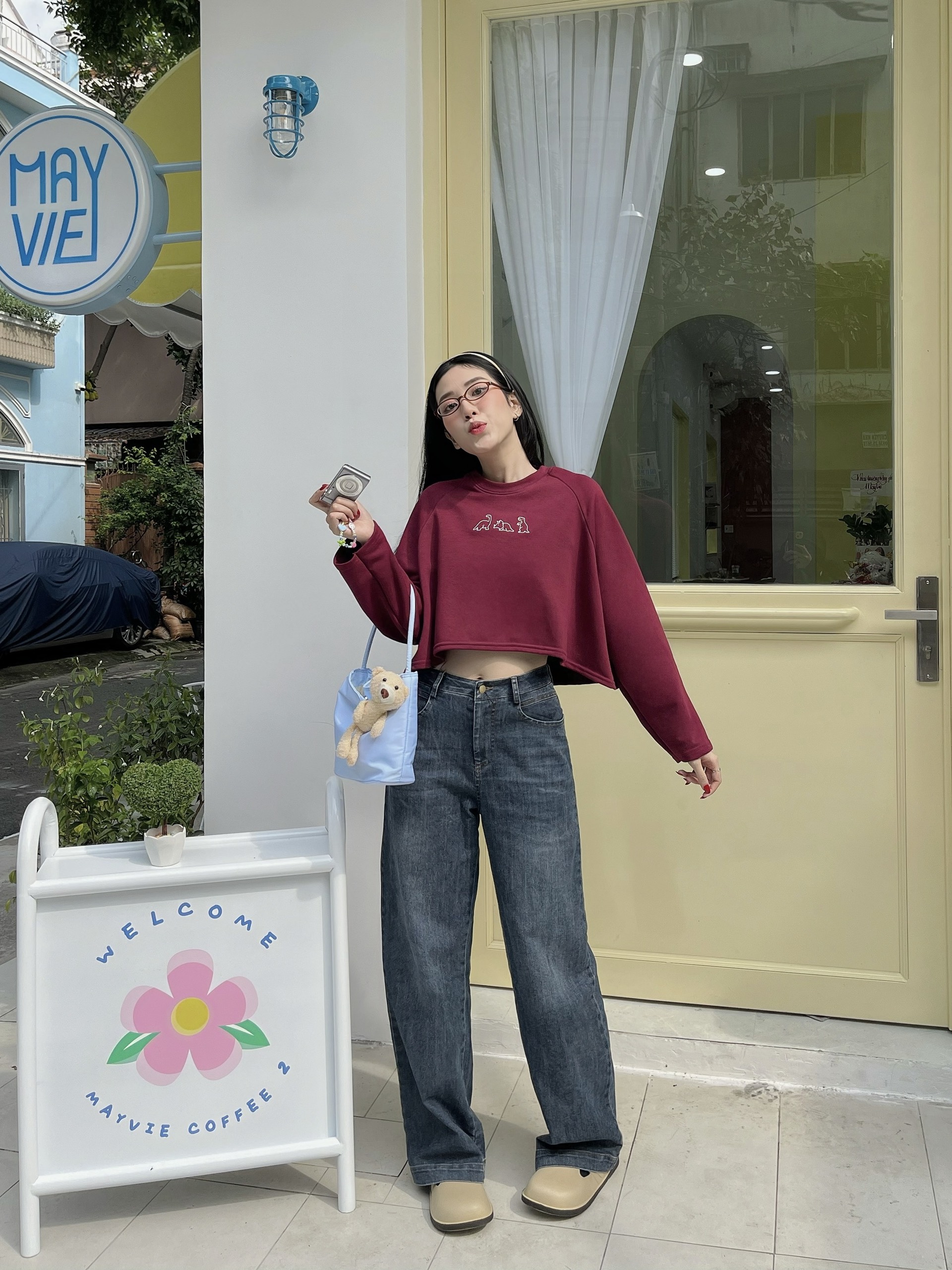 Quần dài jeans ống rộng Juno Miều Est.2013