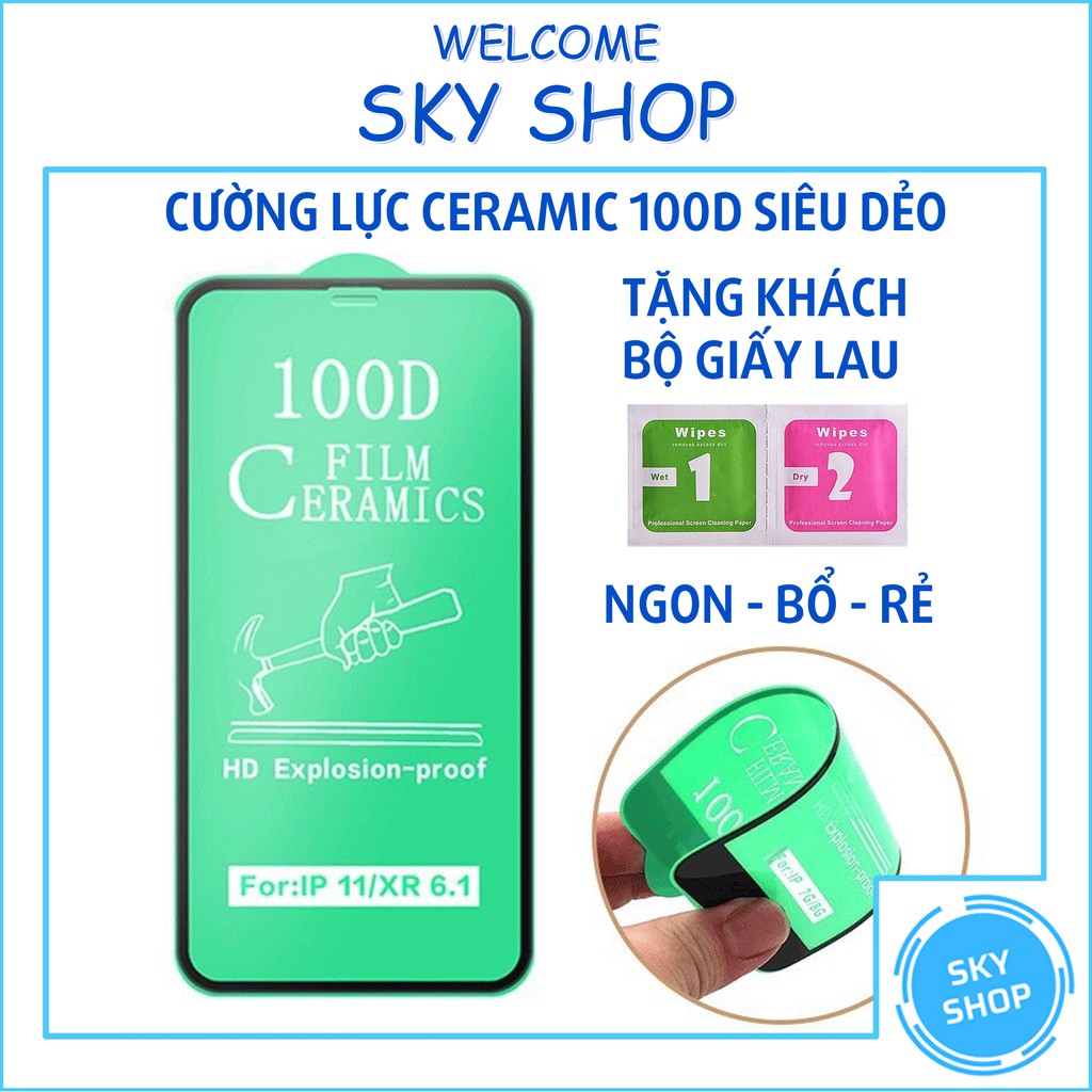 Kính cường lực iphone 100D full màn Siêu Dẻo 6/6s/7/7plus/8/8plus/plus/x/xr/xs/11/12/13/pro/max
