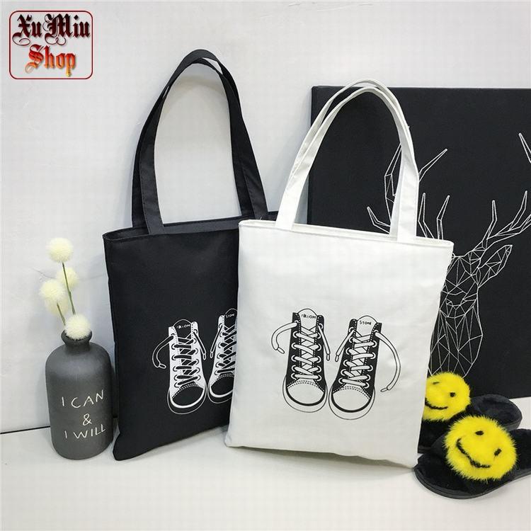 Túi tote, Túi vải size 25 - Mẫu Đôi giày