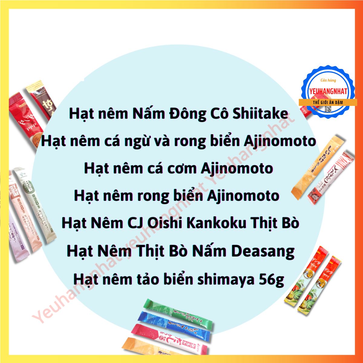 Hạt nêm tách gói lẻ - Hạt nêm cho bé Nhật bản [Gemie Store]