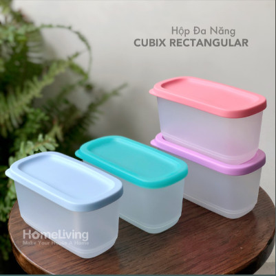 Bộ hộp BQTP Mini Rectangular colorful 250ml (4) - Tupperware chính hãng