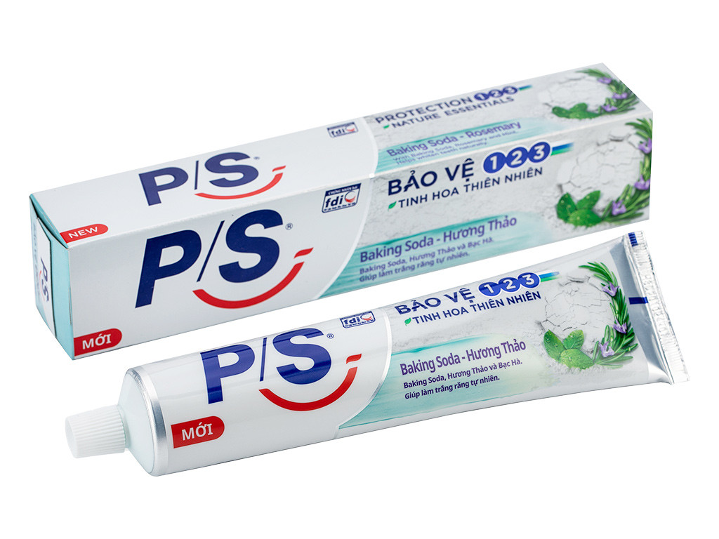 Kem đánh răng P/S Baking soda & hương thảo 180g