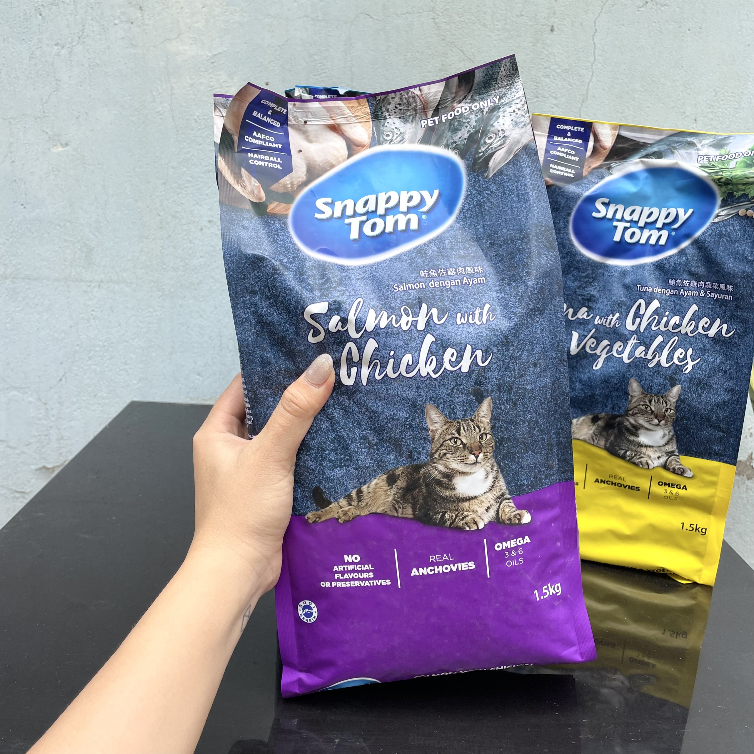 [Túi 1.5kg] Thức Ăn Hạt Cho Mèo Snappy Tom Mix Cá Sấy